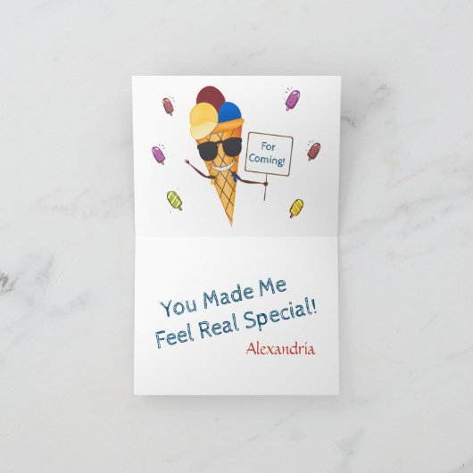 Kinderdagfeest Fun Cute Bedankkaart (Binnen)