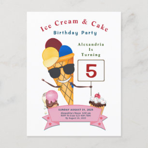 Kinderdagfeest Fun Cute Uitnodiging Briefkaart