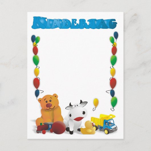 Kinderdaggroeten Briefkaart (Voorkant)