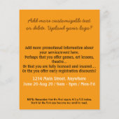 Kinderdagopvang Babyzittend zomerkamp 4x5 Flyer (Achterkant)