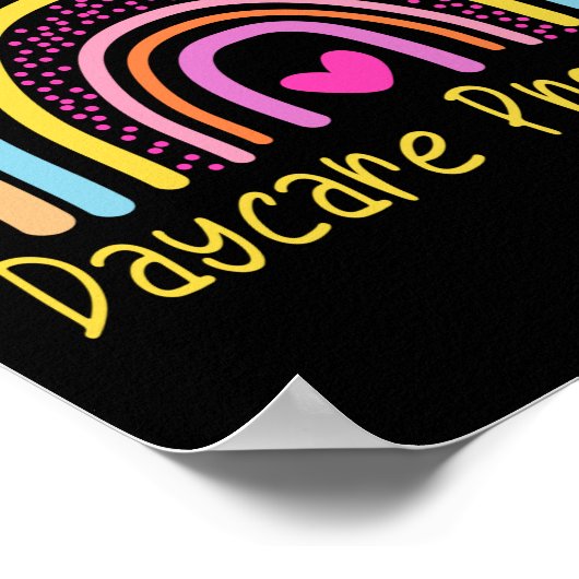 Kinderdagopvang Teacher Rainbow Poster (Hoek)