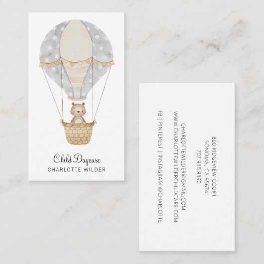 Kinderdagopvang Visitekaartje (Voorkant / Achterkant)