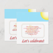 Kinderdaguitnodiging Kaart (Voorkant / Achterkant)