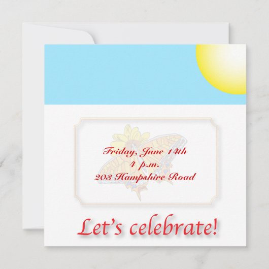 Kinderdaguitnodiging Kaart (Achterkant)