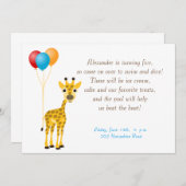 Kinderdaguitnodiging Kaart (Voorkant / Achterkant)