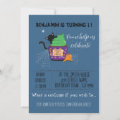 Kinderdaguitvindingen van Halloween Blue Kaart (Voorkant)