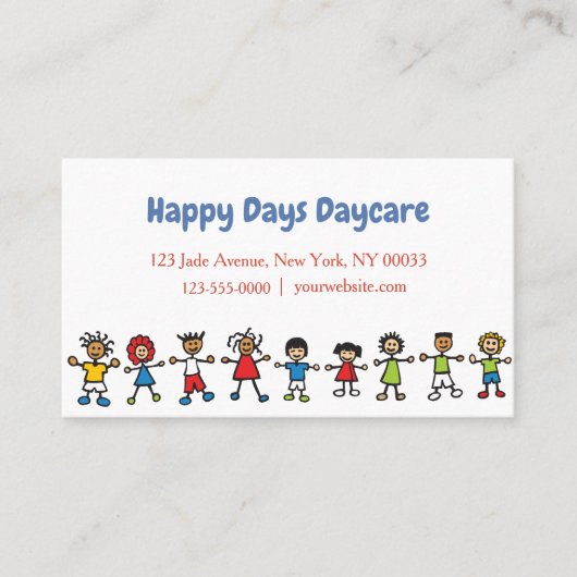 Kinderdagverblijf Babysitter Visitekaartje (Voorkant)