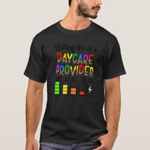 Kinderdagverblijf Begeleider Batterij Leven Kinder T-shirt