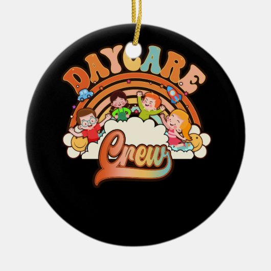Kinderdagverblijf Crew Provider Docent Kinderopvan Keramisch Ornament (Voorkant)