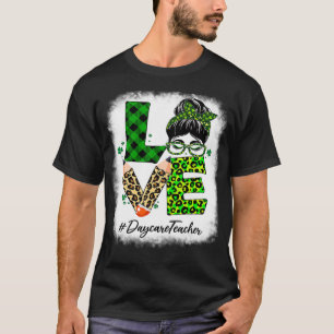 Kinderdagverblijf Leraar Liefde Gebleekte Rommelig T-shirt
