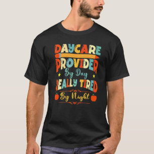 Kinderdagverblijf overdag, moe 's nachts kinderopv t-shirt