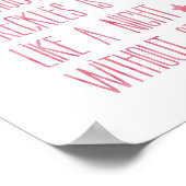 Kinderdagverblijf Quote Roze een meisje zonder spr Poster (Hoek)