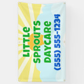 Kinderdagverblijf Sunny Eigen Vaandel Spandoek (Verticaal)