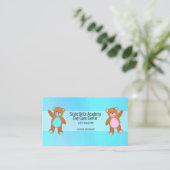 Kinderdagverblijf Watercolor Blue Child Visitekaartje (Staand voorkant)