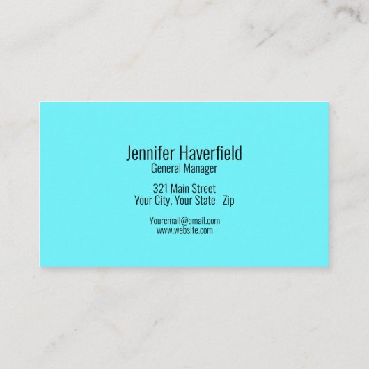 Kinderdagverblijf Watercolor Blue Child Visitekaartje (Achterkant)