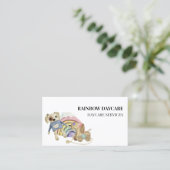 Kinderdagverblijven Boho-Waterverf Visitekaartje (Staand voorkant)