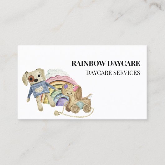 Kinderdagverblijven Boho-Waterverf Visitekaartje (Voorkant)