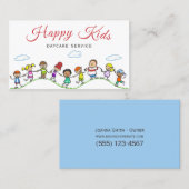 Kinderdagverblijven voor kinderen visitekaartje (Voorkant / Achterkant)