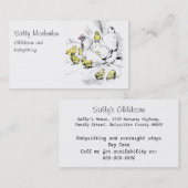 Kinderdagverzorging van kippen en kuikens visitekaartje (Voorkant / Achterkant)