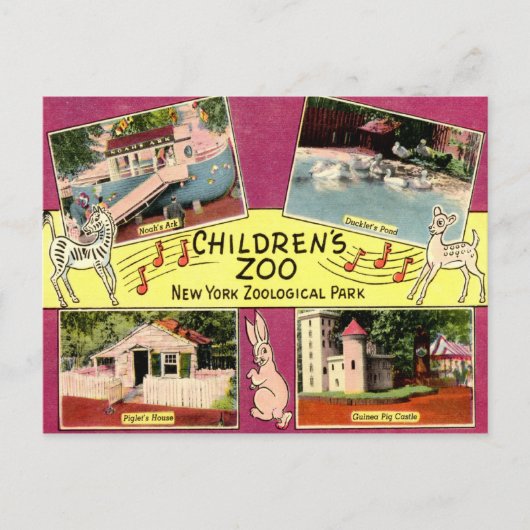 Kinderdierentuin, Bronx Zoo, NY  Briefkaart (Voorkant)