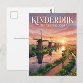 Kinderdijk Fietsroute Nederland Briefkaart (Voorkant / Achterkant)