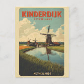 Kinderdijk Holland Netherlands WindMills gifts Briefkaart (Voorkant)