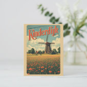 Kinderdijk Holland Netherlands WindMills gifts Briefkaart (Staand voorkant)