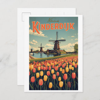 Kinderdijk Holland Netherlands WindMills gifts Briefkaart