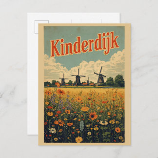 Kinderdijk Holland Netherlands WindMills gifts Briefkaart