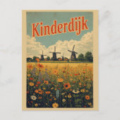 Kinderdijk Holland Netherlands WindMills gifts Briefkaart (Voorkant)