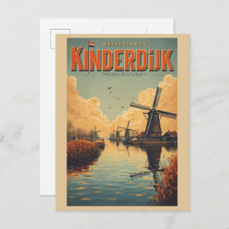 Kinderdijk Holland Netherlands WindMills gifts Briefkaart
