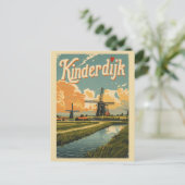 Kinderdijk Holland Netherlands WindMills gifts Briefkaart (Staand voorkant)