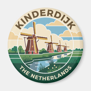 Kinderdijk-molens Nederland Magneet