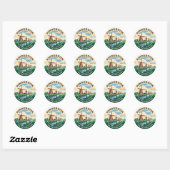 Kinderdijk-molens Nederland Ronde Sticker (Vel)
