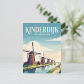 Kinderdijk Nederland Briefkaart (Staand voorkant)