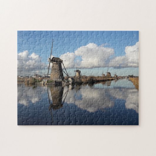 Kinderdijk Wind Mills Netherlands Holland Blades J Legpuzzel (Horizontaal)