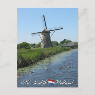 Kinderdijk Windmill Holland Briefkaart