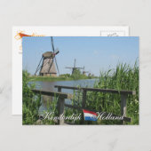 Kinderdijk Windmills Holland Briefkaart (Voorkant / Achterkant)