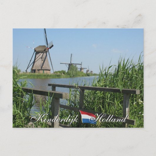 Kinderdijk Windmills Holland Briefkaart (Voorkant)