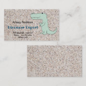 Kinderdinosaurus-Visitekaartje voor de afspeeldatu Contactkaartje (Voorkant / Achterkant)