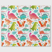 Kinderdinosaurussen Cadeaupapier (Vlak)