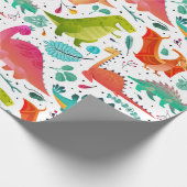 Kinderdinosaurussen Cadeaupapier (Hoek)
