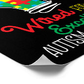 Kinderdochter van Autism Son Wired voor uitmuntend Poster (Hoek)