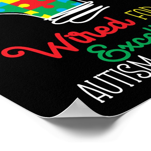 Kinderdochter van Autism Son Wired voor uitmuntend Poster (Hoek)