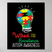 Kinderdochter van Autism Son Wired voor uitmuntend Poster (Voorkant)