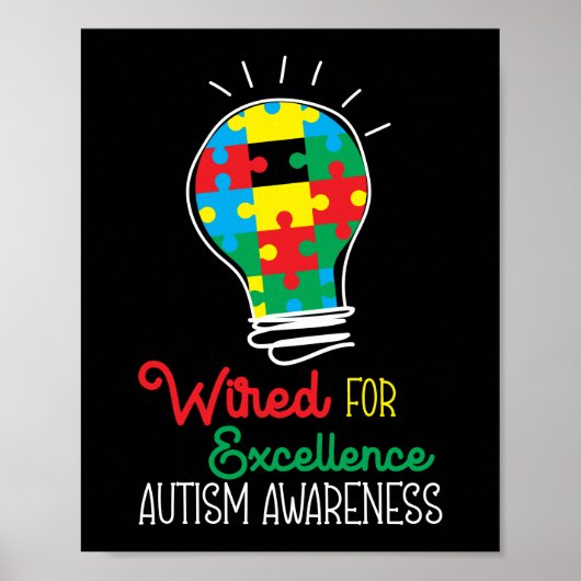 Kinderdochter van Autism Son Wired voor uitmuntend Poster (Voorkant)