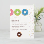Kinderdonutfeest uitnodiging (Staand voorkant)