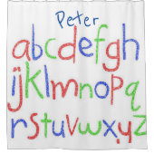 Kinderdouchegordijn alfabet douchegordijn (Voorkant)