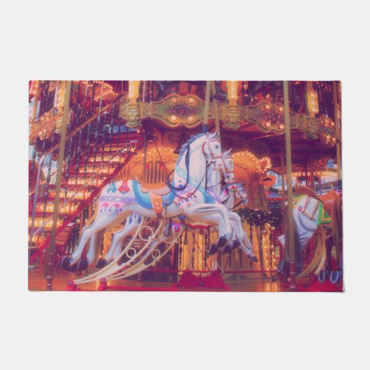 kinderdroom - oud paard carrousel deurmat (Voorkant)