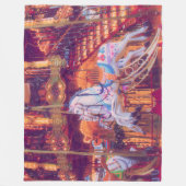 kinderdroom - oud paard carrousel fleece deken (Voorkant)